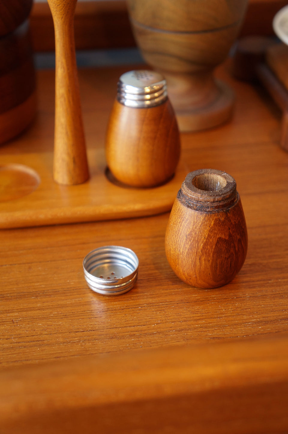 Swedish Vintage Karl Holmberg Salt&Pepper Shaker/スウェーデンヴィンテージ カールホルムベリ ソルト&ペッパー チーク材