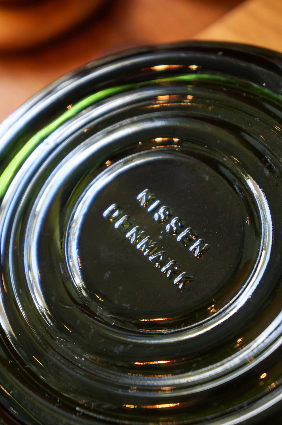 NISSEN Teak Glass Tray Danish Vintage/ニッセン チーク材 ガラス トレイ デンマークヴィンテージ