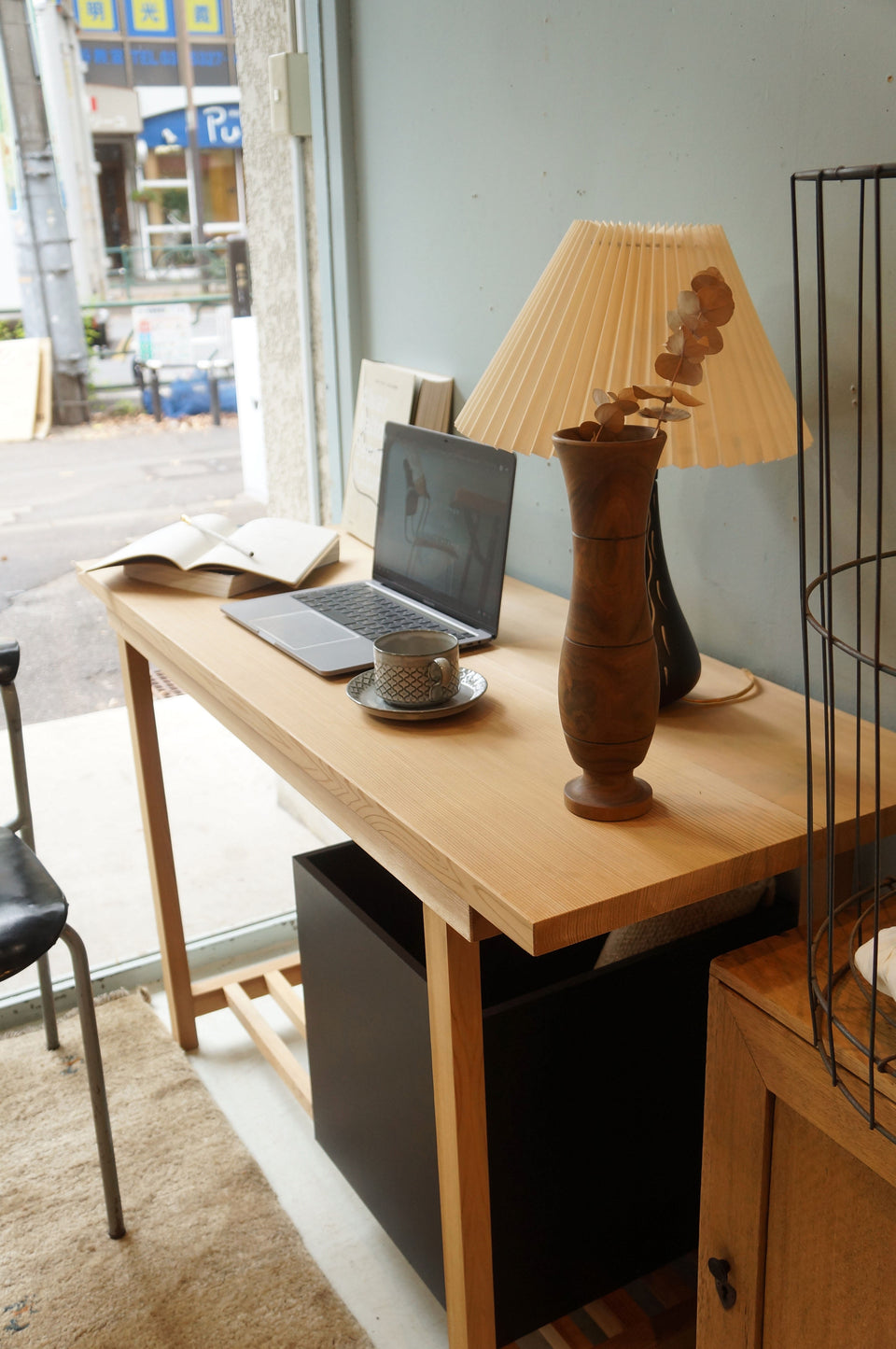 Wooden Slim Desk Table/木製 テーブル デスク 長机
