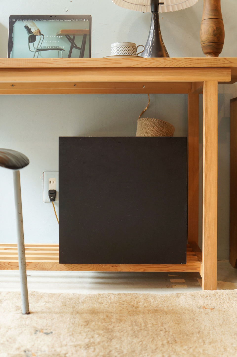 Wooden Slim Desk Table/木製 テーブル デスク 長机