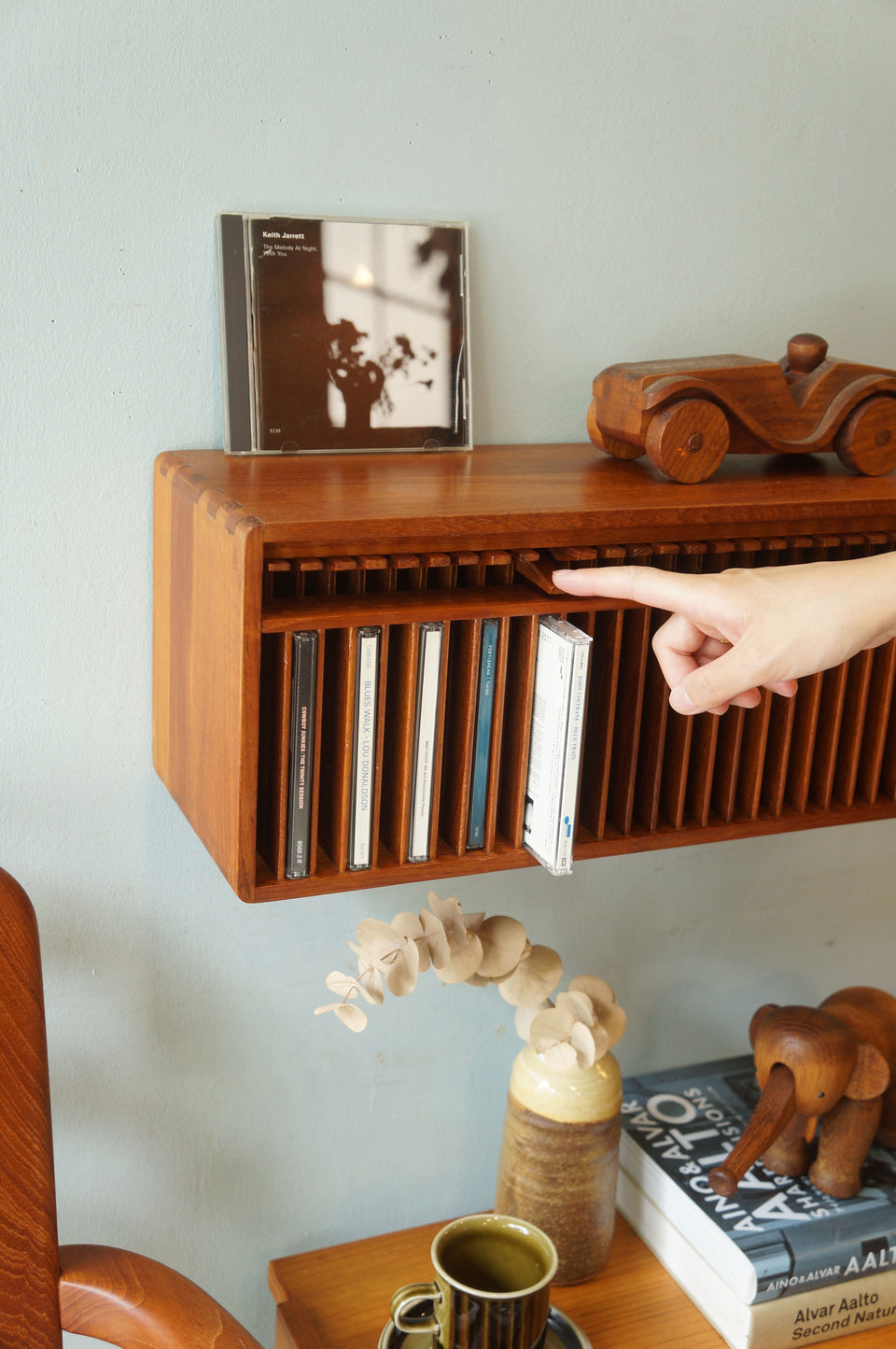 Vintage Teakwood CD Holder/ヴィンテージ CDホルダー チーク材