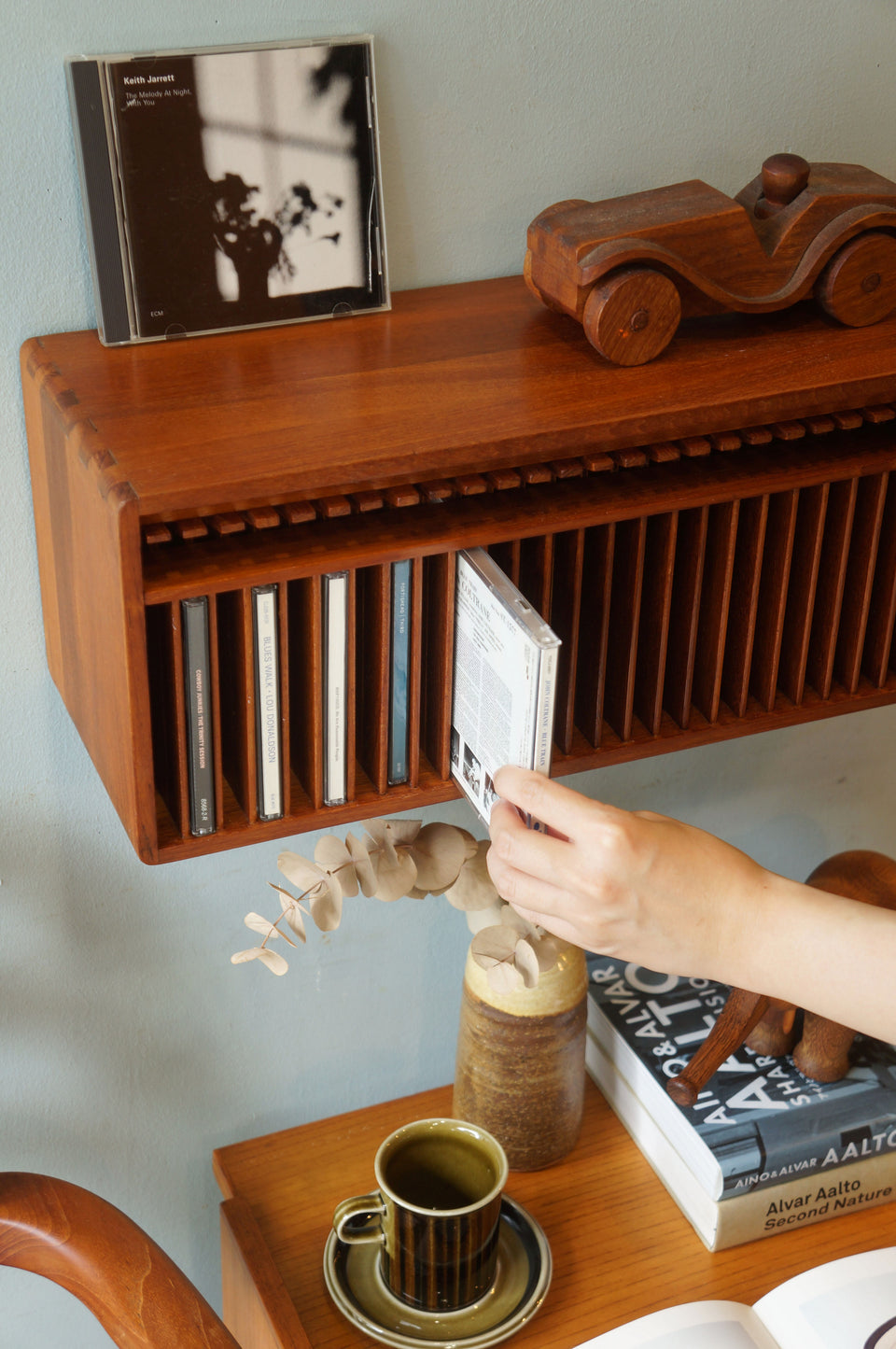 Vintage Teakwood CD Holder/ヴィンテージ CDホルダー チーク材