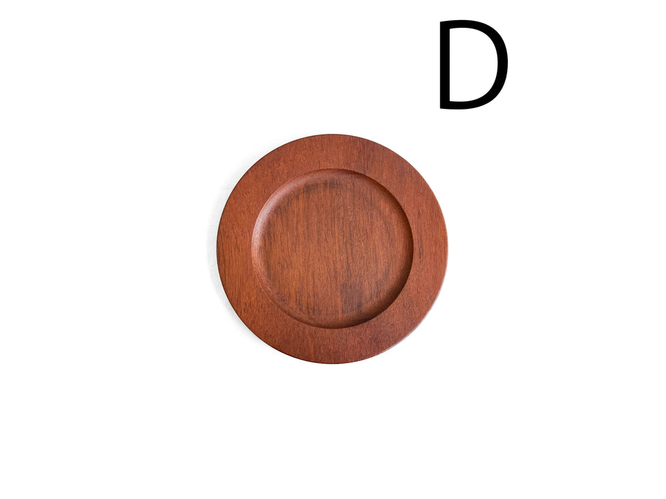 Danish Vintage Wooden Plate Round Tray/デンマークヴィンテージ 木製プレート トレイ チーク材 ローズウッド材 北欧雑貨