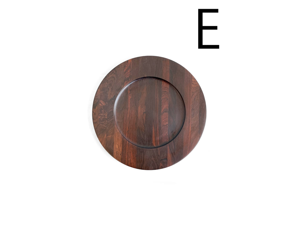 Danish Vintage Wooden Plate Round Tray/デンマークヴィンテージ 木製プレート トレイ チーク材 ローズウッド材 北欧雑貨