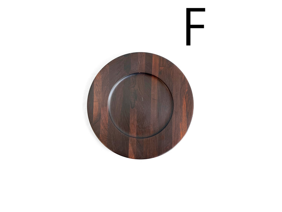 Danish Vintage Wooden Plate Round Tray/デンマークヴィンテージ 木製プレート トレイ チーク材 ローズウッド材 北欧雑貨