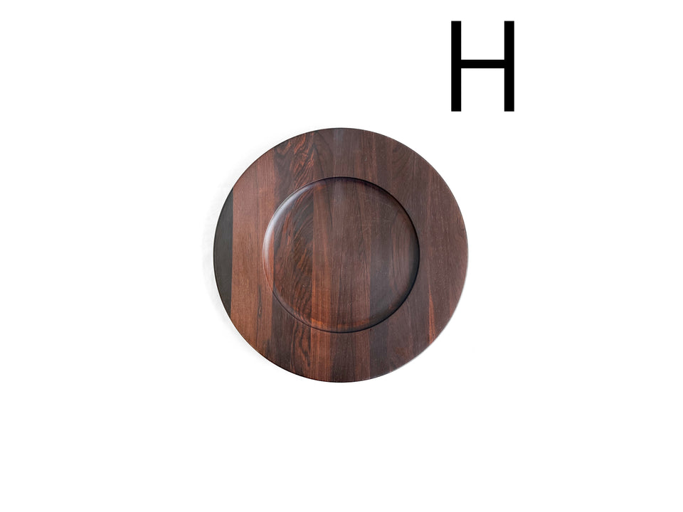 Danish Vintage Wooden Plate Round Tray/デンマークヴィンテージ 木製プレート トレイ チーク材 ローズウッド材 北欧雑貨