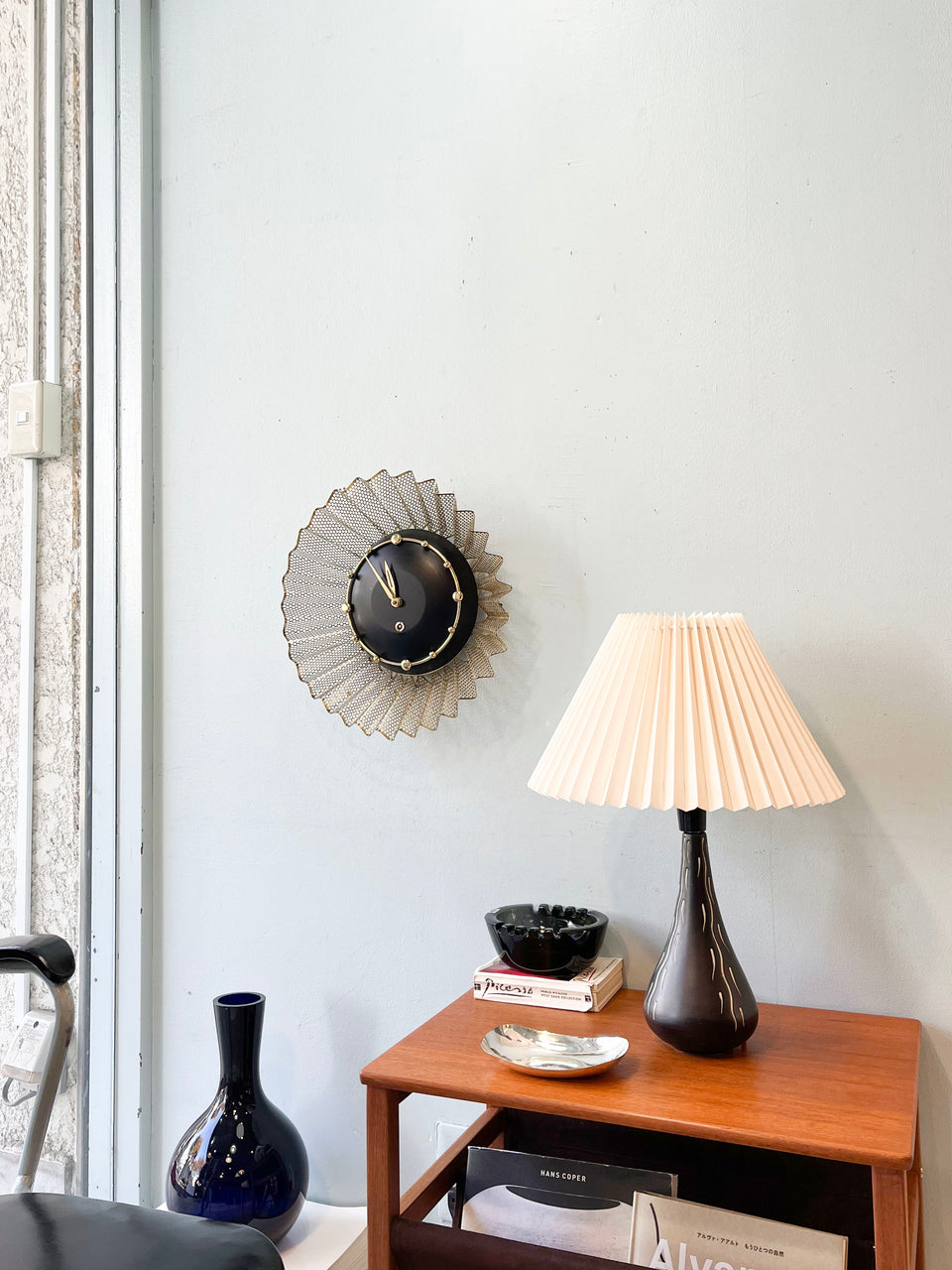 US Midcentury Vintage Sunburst Wall Clock/アメリカヴィンテージ ウォールクロック サンバースト ミッドセンチュリー