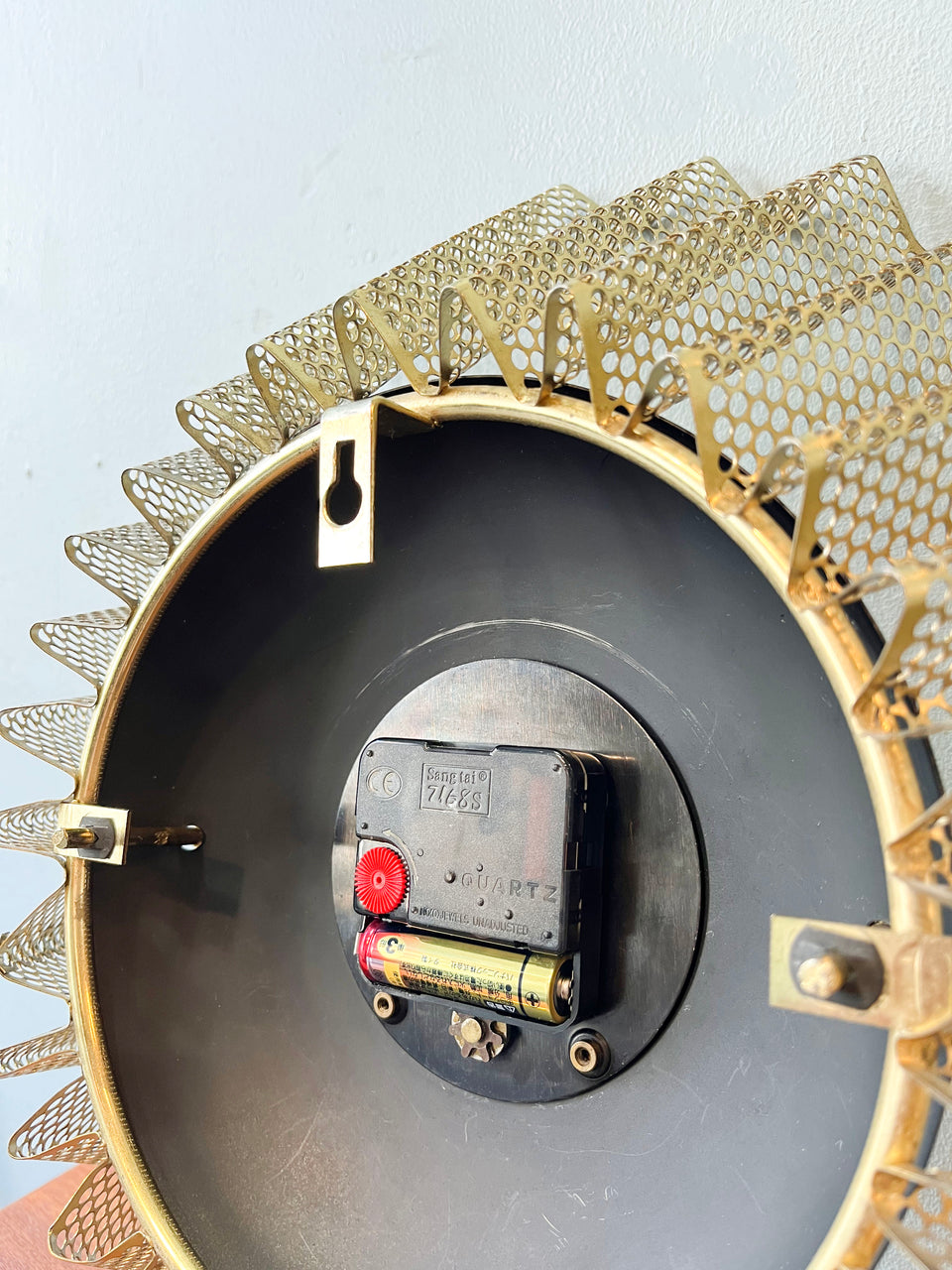 US Midcentury Vintage Sunburst Wall Clock/アメリカヴィンテージ ウォールクロック サンバースト ミッドセンチュリー