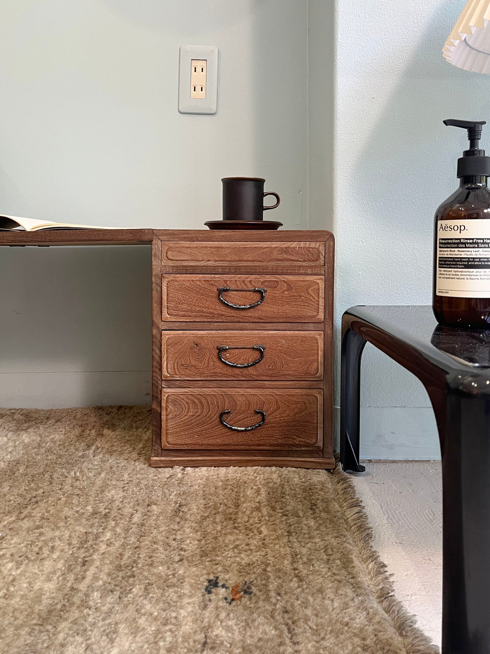 Japanese Antique Folding Low Desk/三つ折り文机 古道具 山田梅吉 大正アンティーク