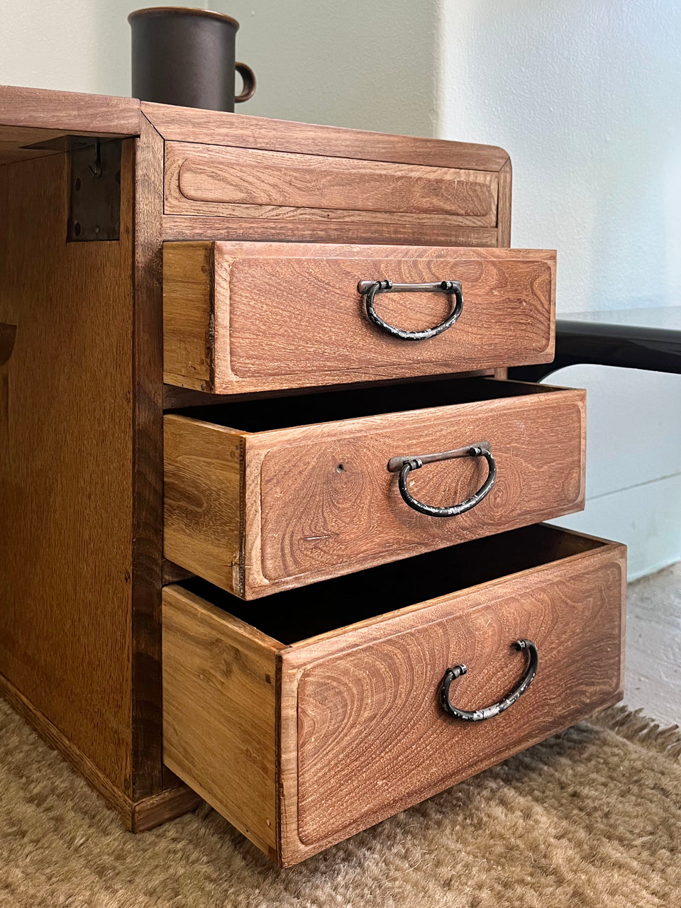 Japanese Antique Folding Low Desk/三つ折り文机 古道具 山田梅吉 大正アンティーク