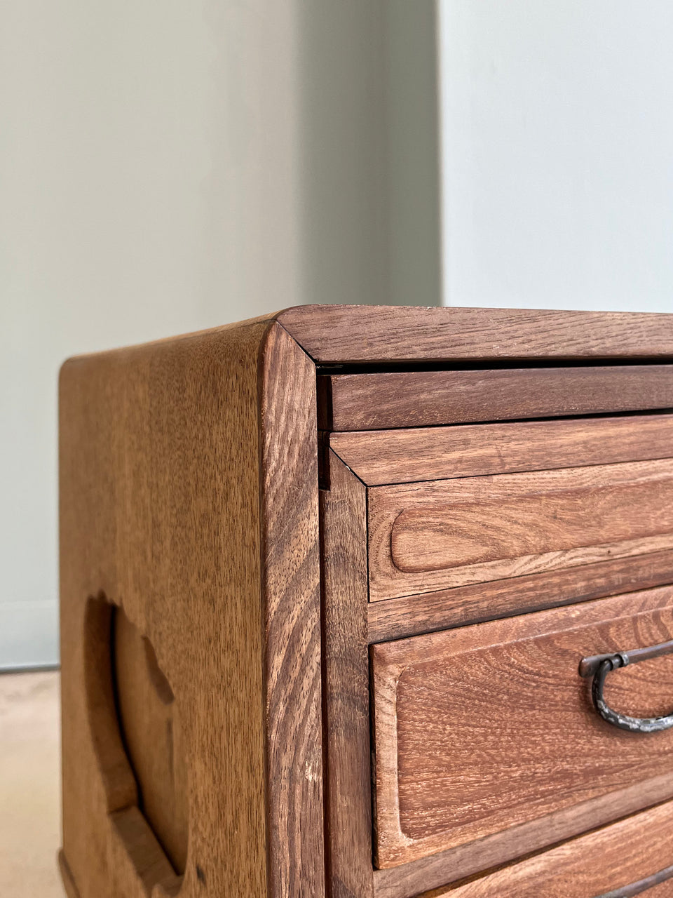 Japanese Antique Folding Low Desk/三つ折り文机 古道具 山田梅吉 大正アンティーク
