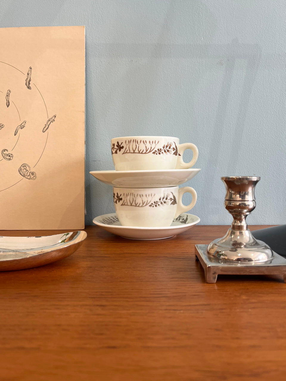 Gustavsberg Medicinalväxter Teacup and Saucer Stig Lindberg/グスタフスベリ ティーカップ&ソーサー スティグ・リンドベリ