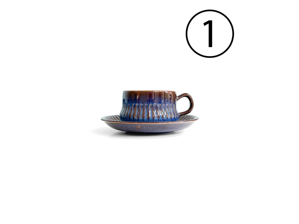 Gefle Kosmos Tea Cup and Saucer Swedish Vintage/ゲフレ コスモス ティーカップ&ソーサー 北欧食器 スウェーデンヴィンテージ