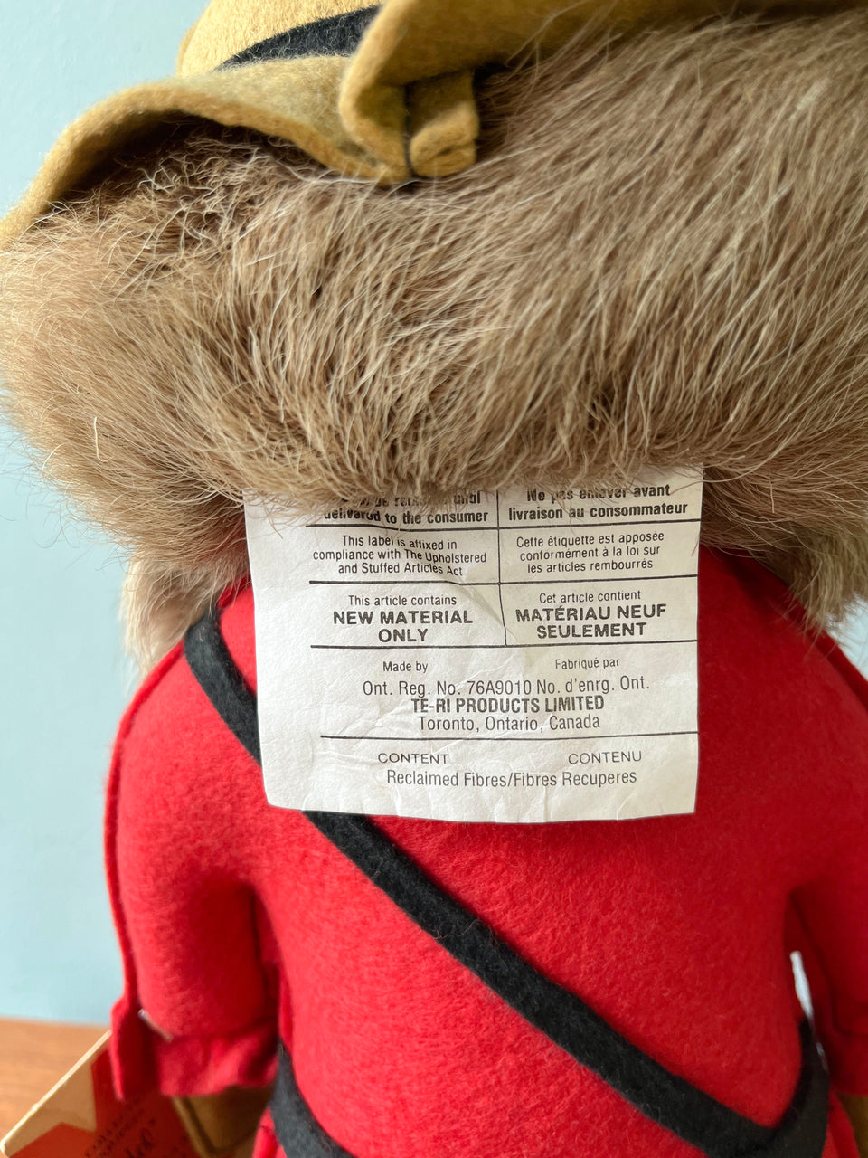 Fufel Doll Collection MOUNTIE Made in Canada/カナダ製 フェルト人形 マウンティー インテリア ヴィンテージ雑貨