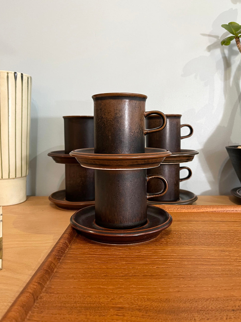 Finnish Vintage ARABIA Ruska Coffee Cup and Saucer/アラビア ルスカ コーヒーカップ&ソーサー 北欧食器 フィンランドヴィンテージ