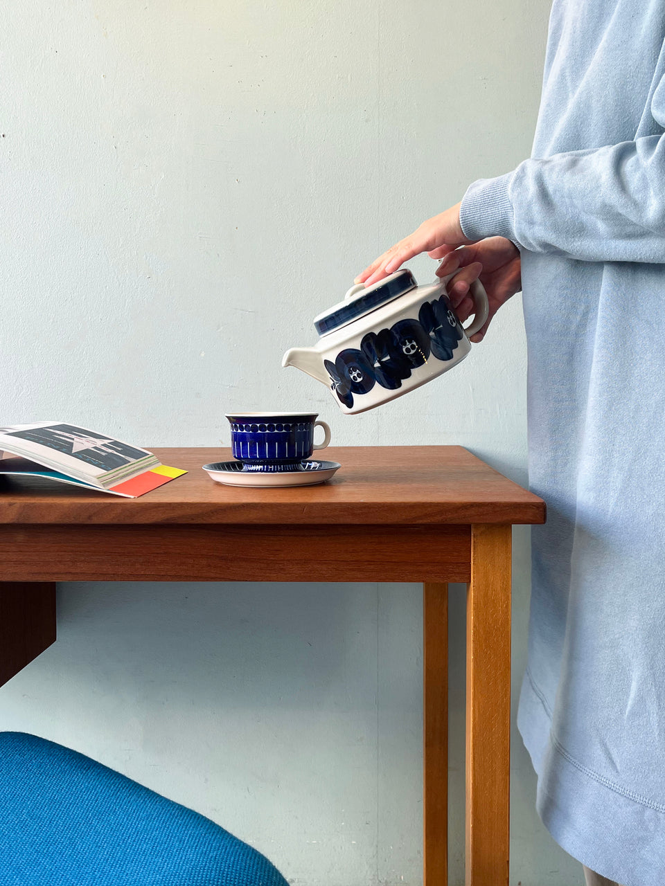 ARABIA Anemone Tea Pot Ulla Procope/アラビア アネモネ ウラ・プロコッペ 北欧食器 フィンランドヴィンテージ