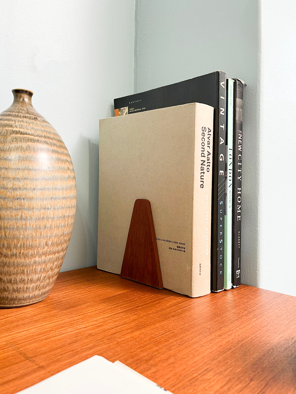 Danish Vintage Teak Bookend/デンマークヴィンテージ ブックエンド ブックスタンド 本立て チーク材 北欧雑貨