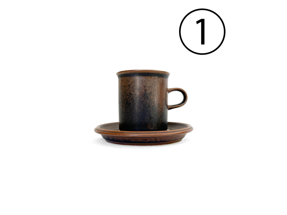 Finnish Vintage ARABIA Ruska Coffee Cup and Saucer/アラビア ルスカ コーヒーカップ&ソーサー 北欧食器 フィンランドヴィンテージ