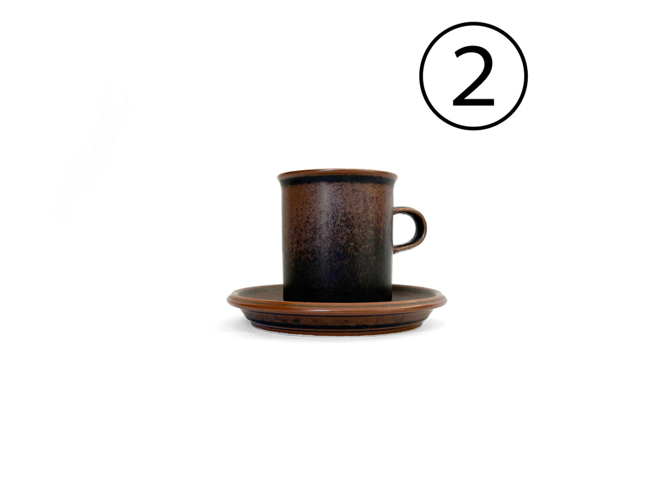 Finnish Vintage ARABIA Ruska Coffee Cup and Saucer/アラビア ルスカ コーヒーカップ&ソーサー 北欧食器 フィンランドヴィンテージ