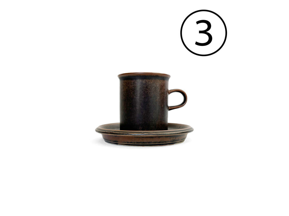 Finnish Vintage ARABIA Ruska Coffee Cup and Saucer/アラビア ルスカ コーヒーカップ&ソーサー 北欧食器 フィンランドヴィンテージ