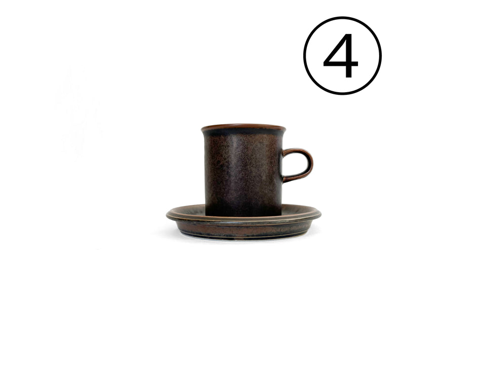 Finnish Vintage ARABIA Ruska Coffee Cup and Saucer/アラビア ルスカ コーヒーカップ&ソーサー 北欧食器 フィンランドヴィンテージ
