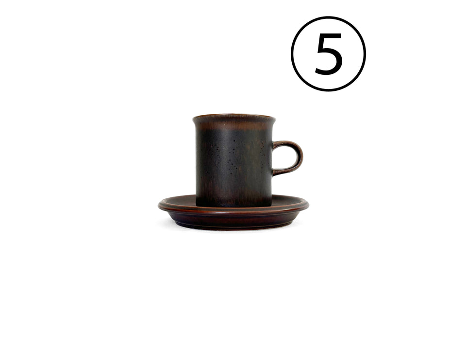 Finnish Vintage ARABIA Ruska Coffee Cup and Saucer/アラビア ルスカ コーヒーカップ&ソーサー 北欧食器 フィンランドヴィンテージ