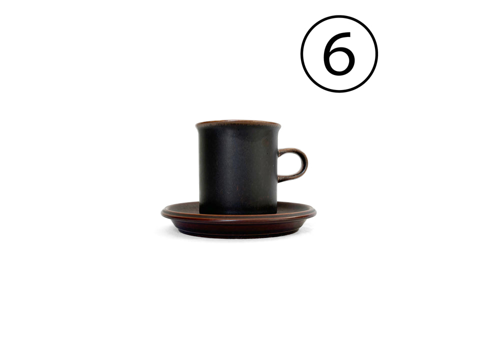 Finnish Vintage ARABIA Ruska Coffee Cup and Saucer/アラビア ルスカ コーヒーカップ&ソーサー 北欧食器 フィンランドヴィンテージ