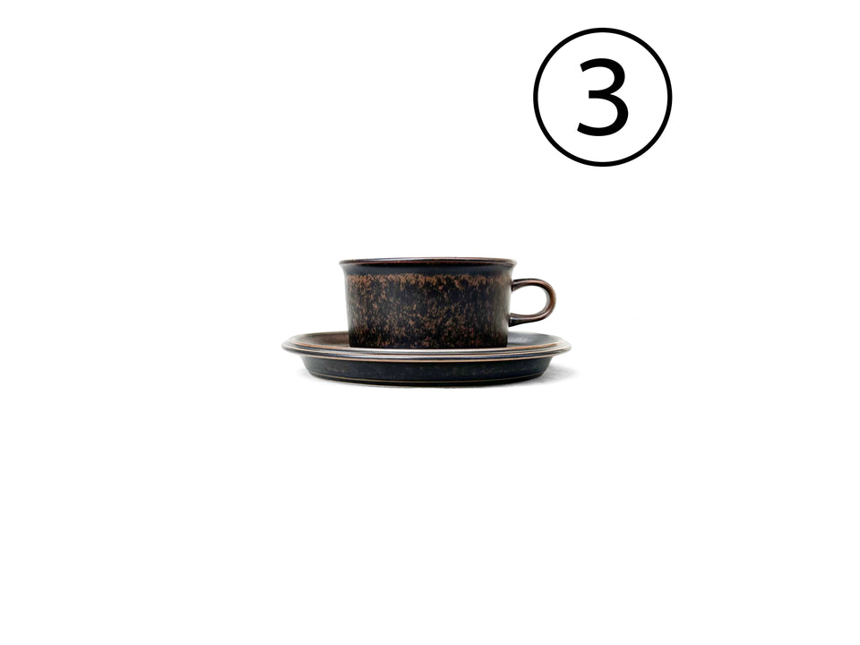 ARABIA Ruska Tea Cup and Saucer Finnish Vintage/アラビア ルスカ ティーカップ&ソーサー 北欧ヴィンテージ食器