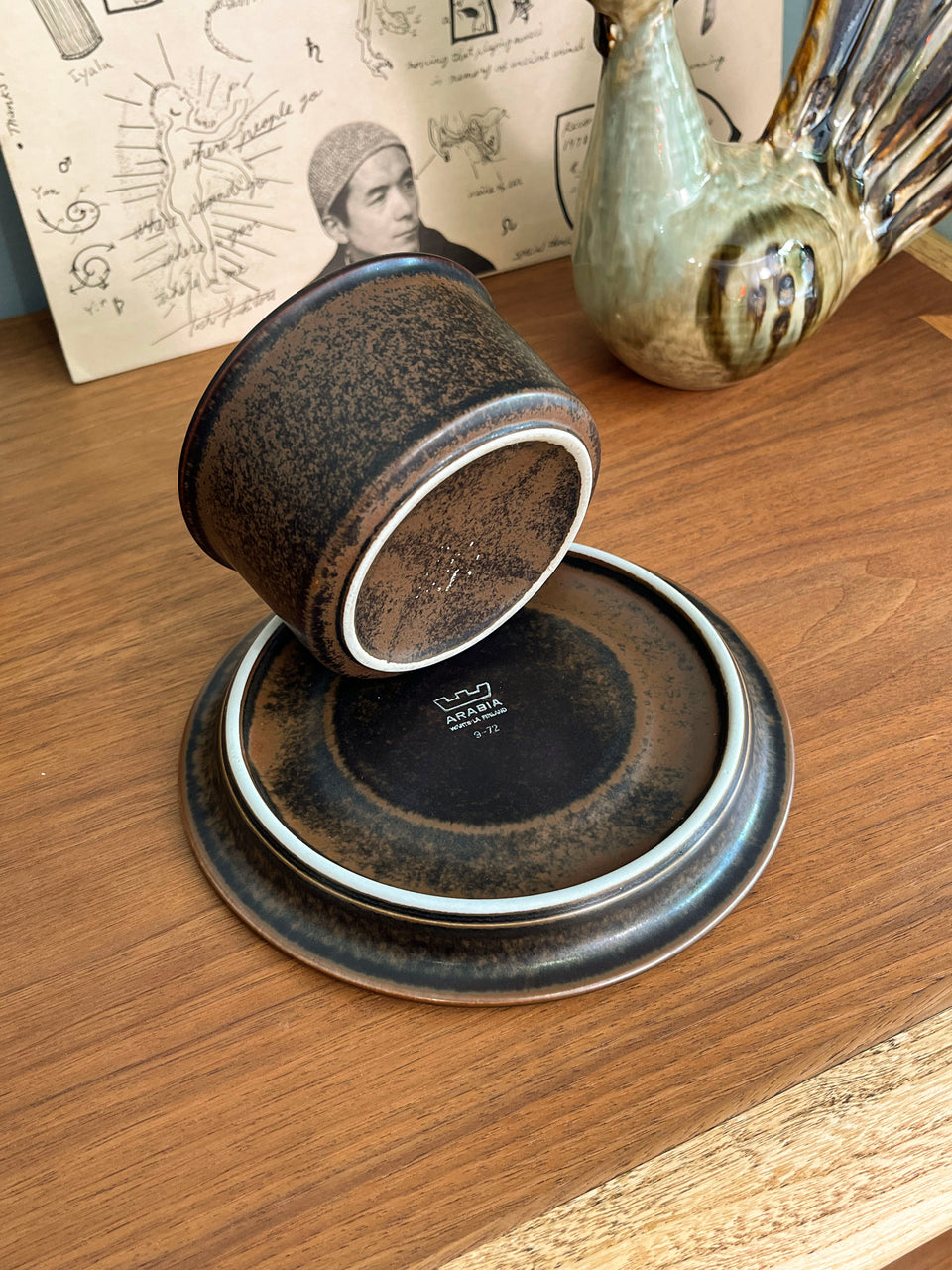 ARABIA Ruska Tea Cup and Saucer Finnish Vintage/アラビア ルスカ ティーカップ&ソーサー 北欧ヴィンテージ食器