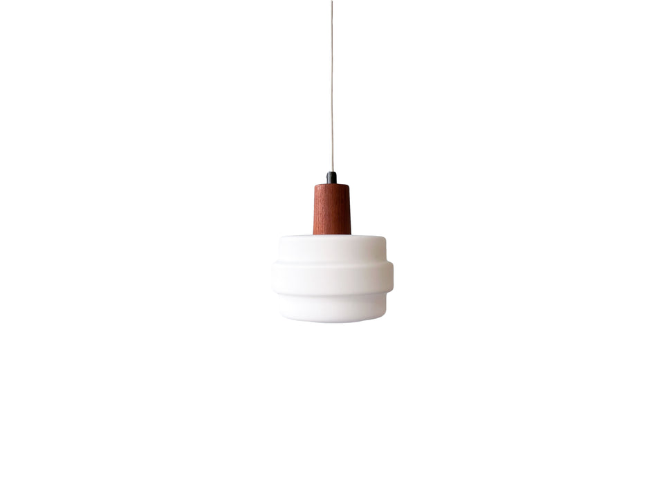 Vintage Pendant Light Flosted Glass Teak Danish/デンマークヴィンテージ ペンダントライト フロストガラス チーク 照明