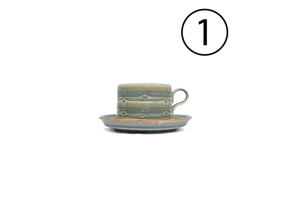 Kronjyden Nissen Jens H. Quistgaard RUNE/クロニーデン ニッセン イェンス・クイストゴー ルーン カップ&ソーサー 北欧ヴィンテージ食器