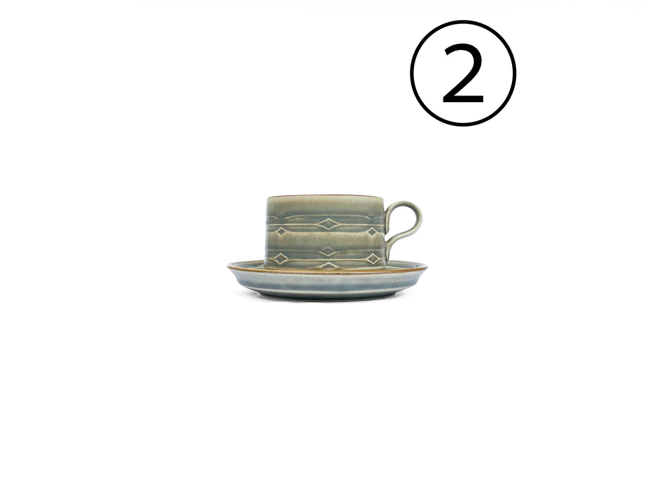 Kronjyden Nissen Jens H. Quistgaard RUNE/クロニーデン ニッセン イェンス・クイストゴー ルーン カップ&ソーサー 北欧ヴィンテージ食器