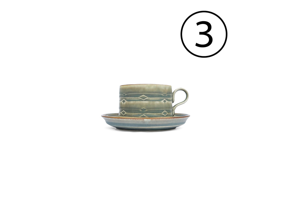 Kronjyden Nissen Jens H. Quistgaard RUNE/クロニーデン ニッセン イェンス・クイストゴー ルーン カップ&ソーサー 北欧ヴィンテージ食器