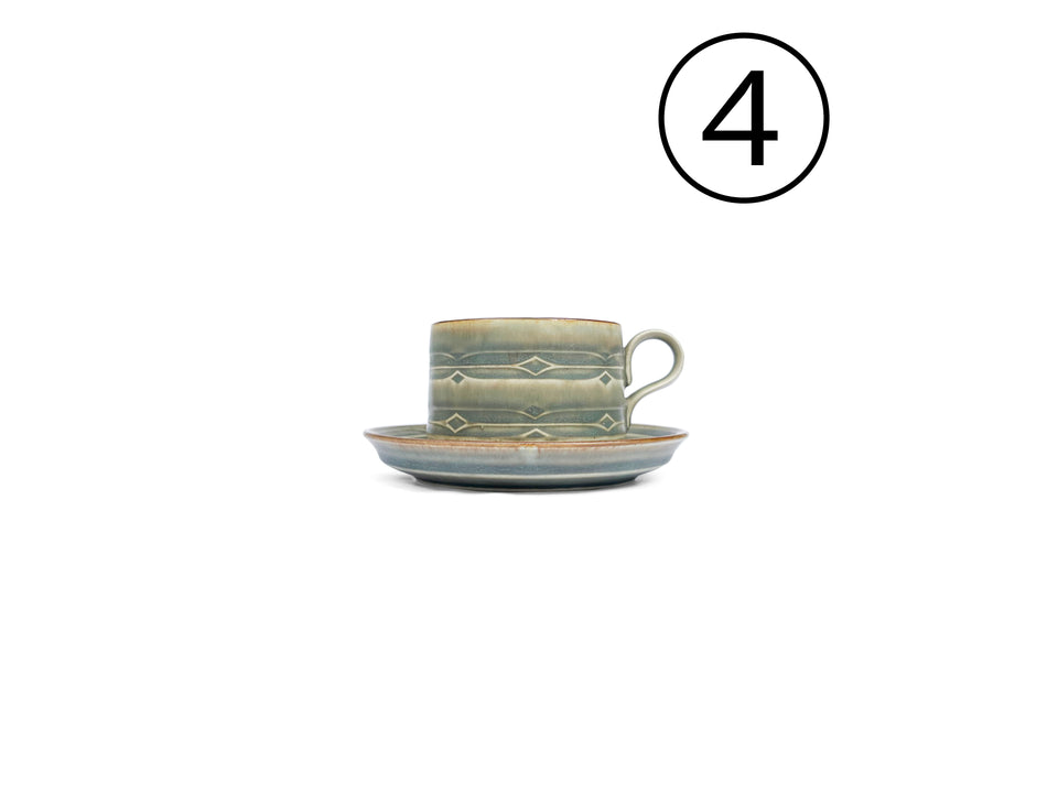 Kronjyden Nissen Jens H. Quistgaard RUNE/クロニーデン ニッセン イェンス・クイストゴー ルーン カップ&ソーサー 北欧ヴィンテージ食器