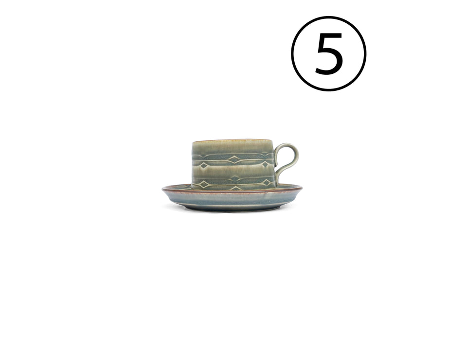Kronjyden Nissen Jens H. Quistgaard RUNE/クロニーデン ニッセン イェンス・クイストゴー ルーン カップ&ソーサー 北欧ヴィンテージ食器
