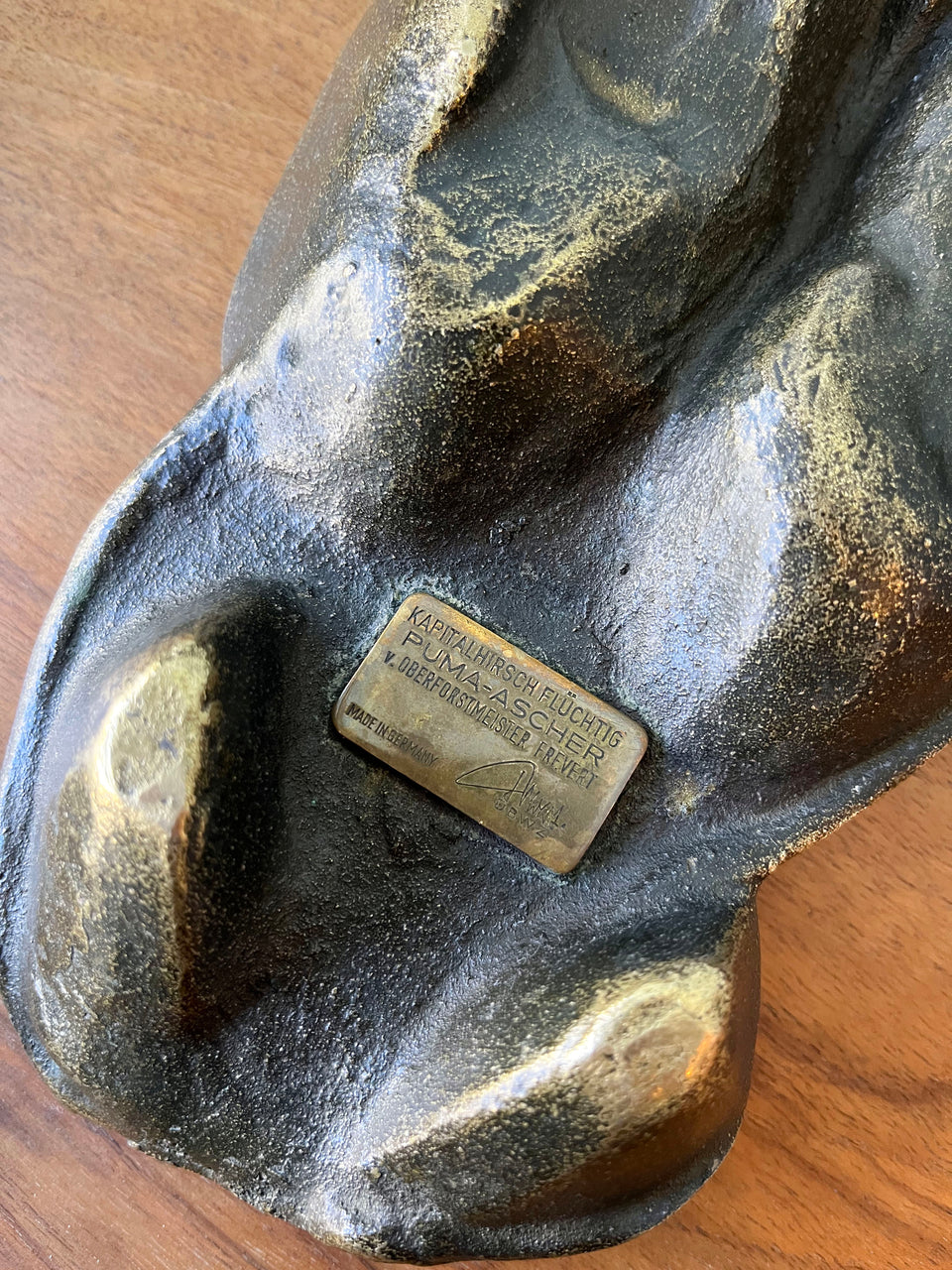 Germany Vintage PUMA Wildlife Footprints Bronze Tray/ドイツヴィンテージ プーマ トレイ ブロンズ