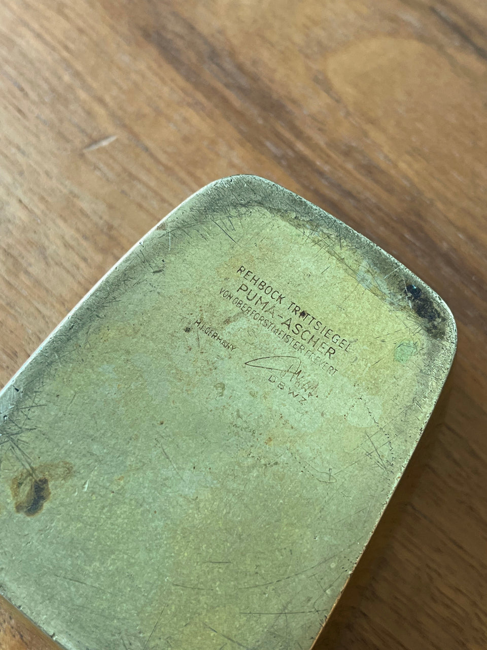 Germany Vintage PUMA Wildlife Footprints Bronze Tray/ドイツヴィンテージ プーマ トレイ ブロンズ