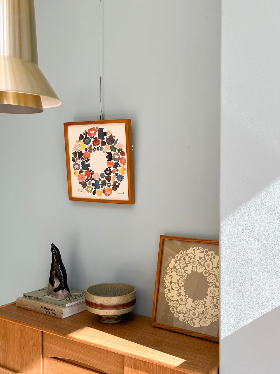 BIRDS' WORDS WREATH Graphic Poster Frame/バーズワーズ リース ポスター アート 額 IDEE