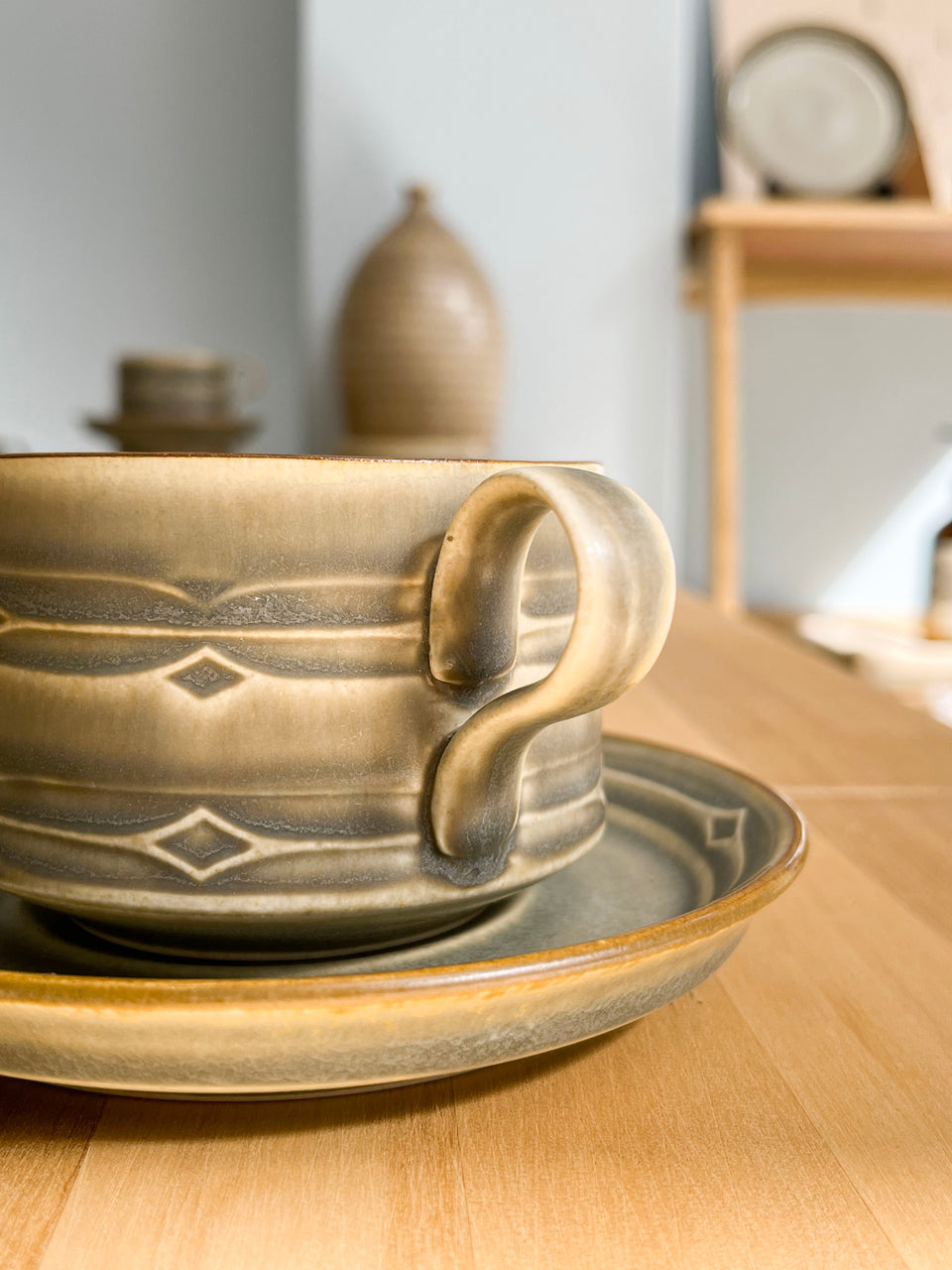 Kronjyden Nissen Jens H. Quistgaard RUNE/クロニーデン ニッセン イェンス・クイストゴー ルーン カップ&ソーサー 北欧ヴィンテージ食器
