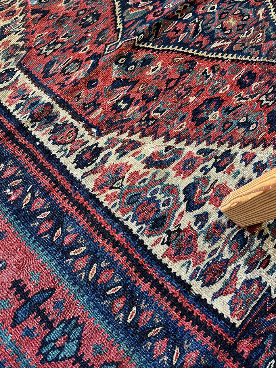 Old Kilim Rug Persian Carpet/オールドキリム ペルシャ絨毯 ラグ カーペット