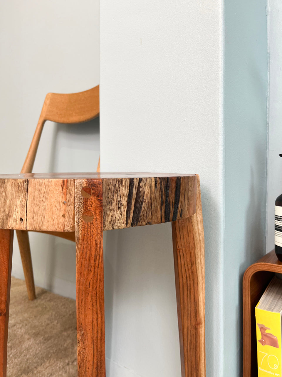 Solid Wood Side Table Floor Stand/無垢材 サイドテーブル 花台 一枚板