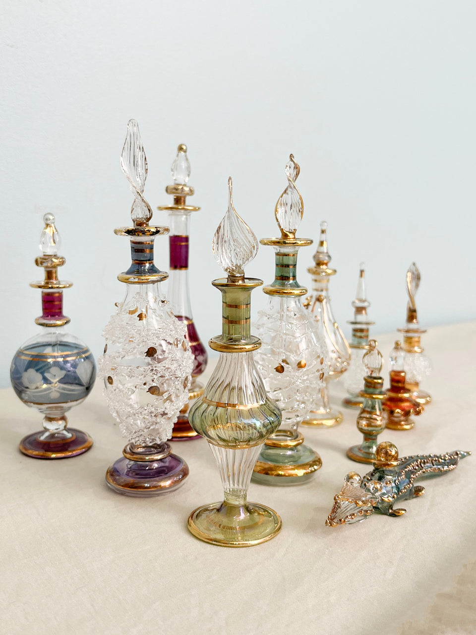 Egyptian Glass Perfume Bottle/エジプトガラス 香水瓶 パフュームボトル インテリア