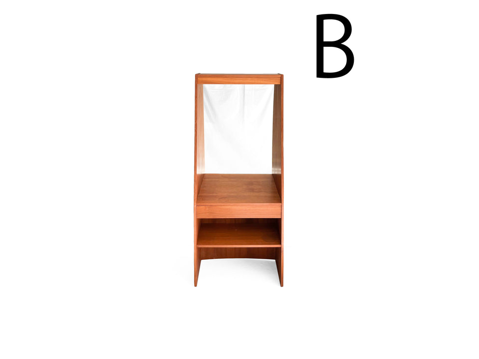 Danish Vintage Teakwood Slim Bookcase Dresser/デンマークヴィンテージ ブックケース 本棚 ドレッサー ミラー チーク材 収納 北欧家具