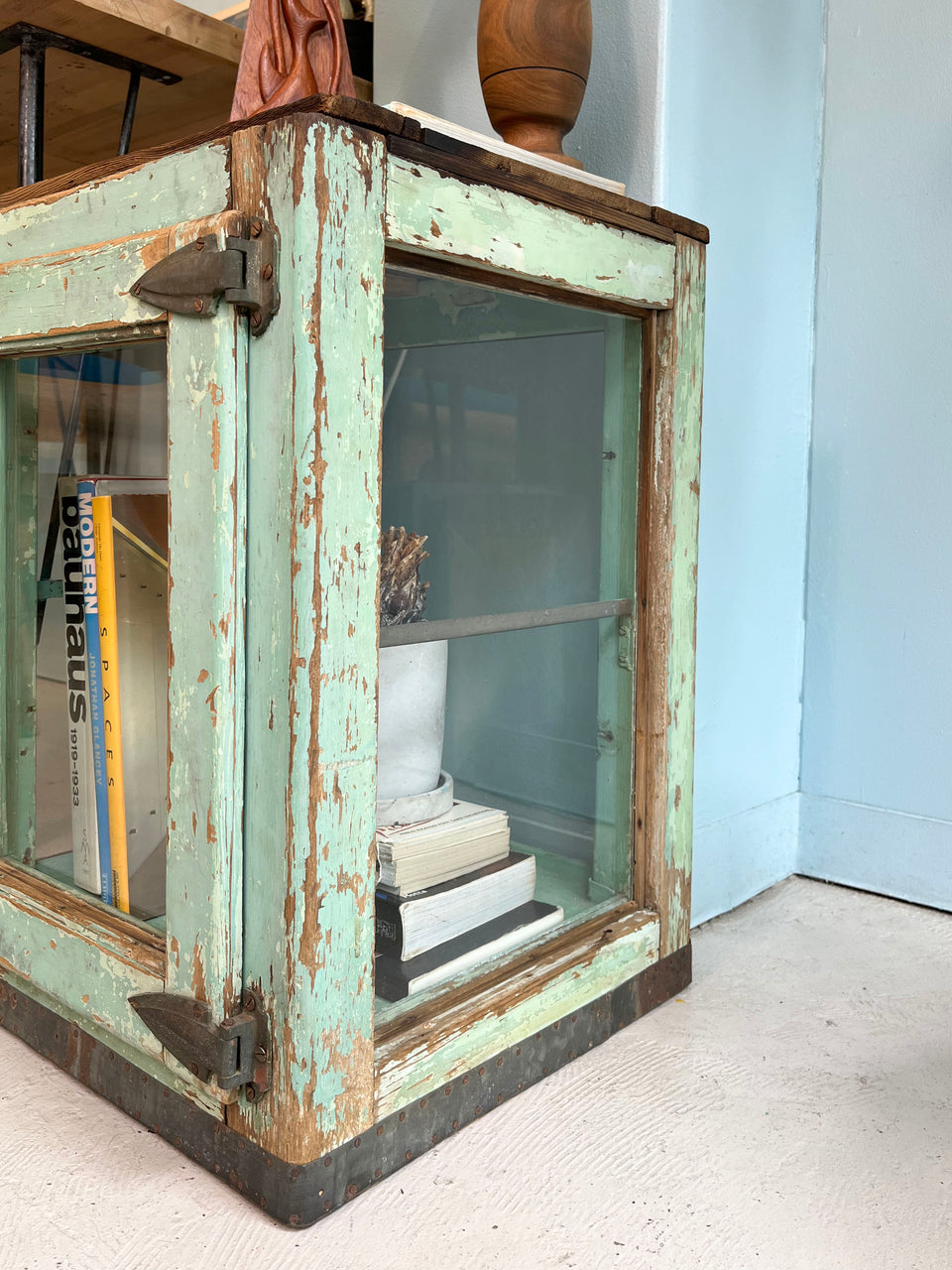 Japanese Vintage Refrigerator Glass Case/ジャパンヴィンテージ ガラスケース 冷蔵庫 古道具 シャビーシック