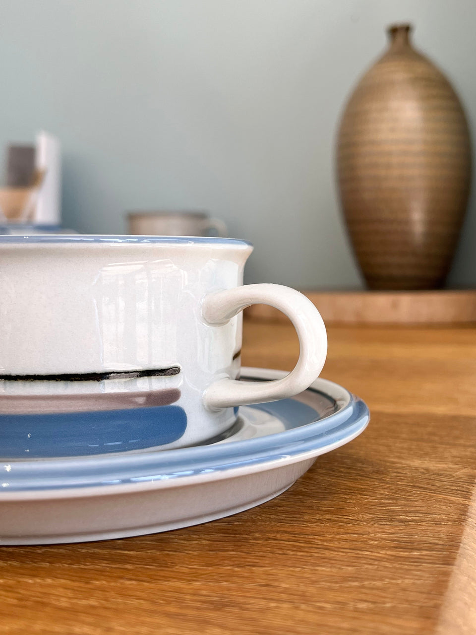 ARABIA Uhtua Tea Cup and Saucer Finnish Vintage/アラビア ウートゥア ティーカップ&ソーサー 北欧インテリア ヴィンテージ食器