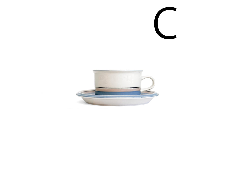 ARABIA Uhtua Tea Cup and Saucer Finnish Vintage/アラビア ウートゥア ティーカップ&ソーサー 北欧インテリア ヴィンテージ食器