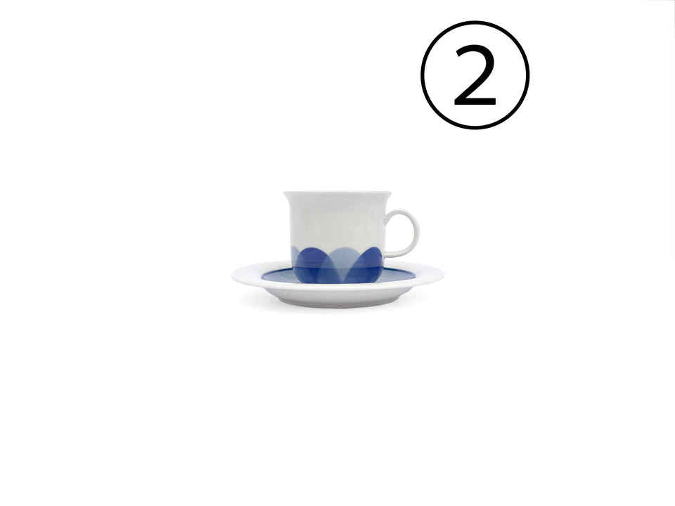 ②ARABIA Pudas Arctica Coffee Cup and Saucer