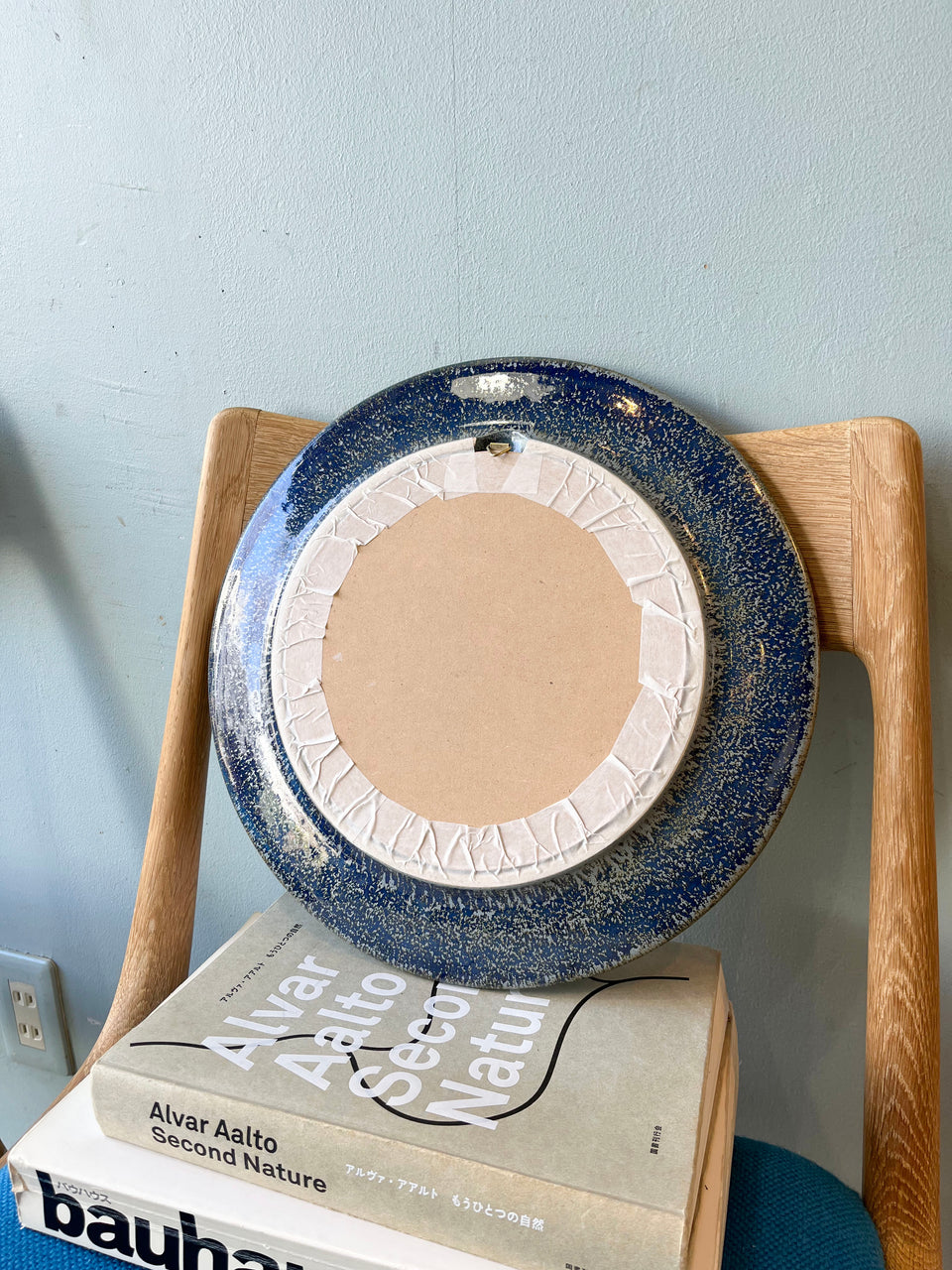 Ceramic Round Wall Mirror Scandinavian Vintage/北欧ヴィンテージ ラウンドウォールミラー 陶器 北欧インテリア