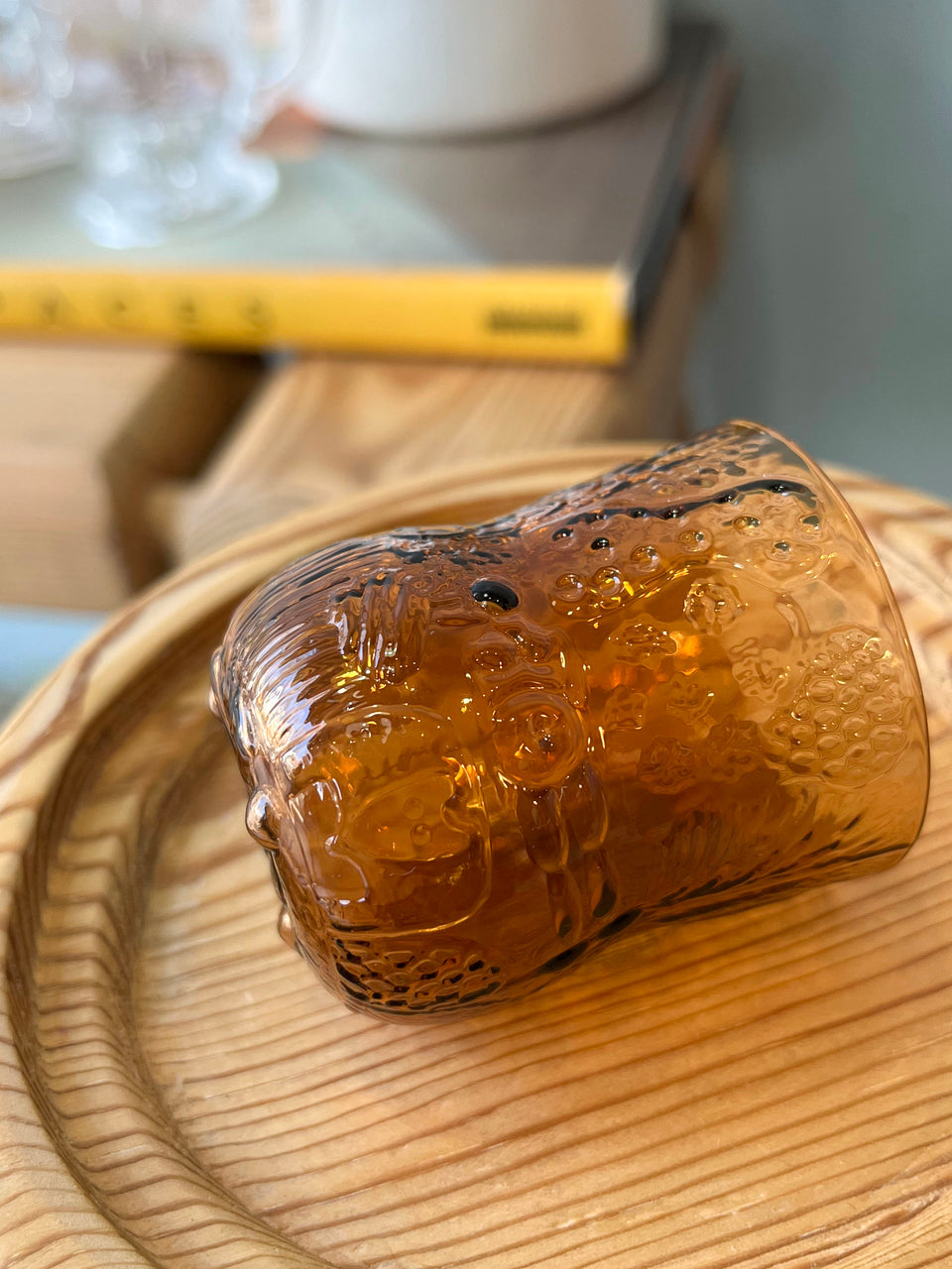 Nuutajarvi Fauna Shot Glass Brown Oiva Toikka/ヌータヤルヴィ ファウナ ショットグラス オイバ・トイッカ フィンランドヴィンテージ 北欧食器