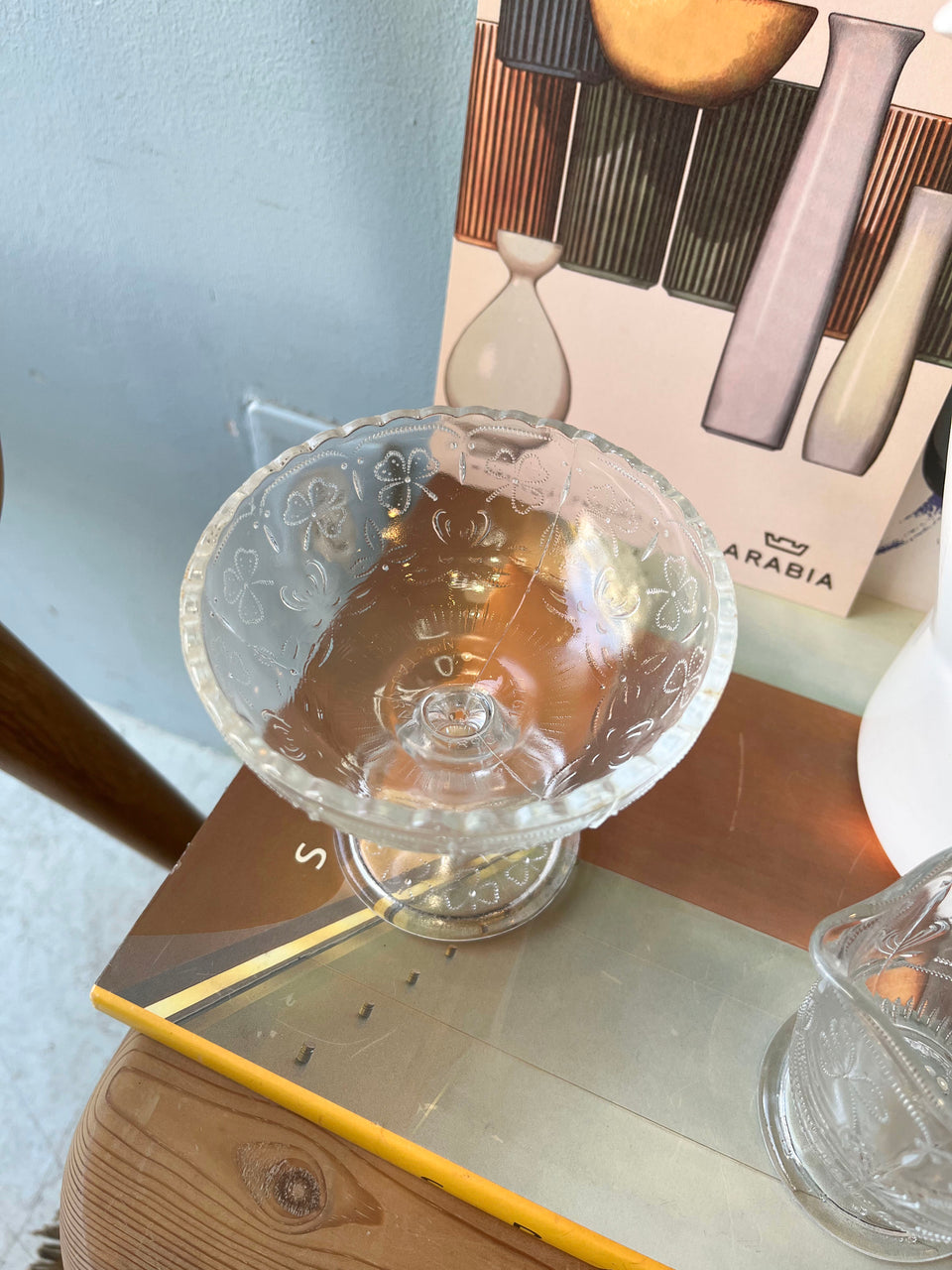 Nuutajarvi Apila Sugar Bowl Creamer Set/ヌータヤルヴィ アピラ シュガーボウル クリーマー セット フィンランドヴィンテージ 北欧食器